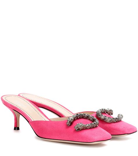 gucci suede platform pumps|gucci kitten heel slingback.